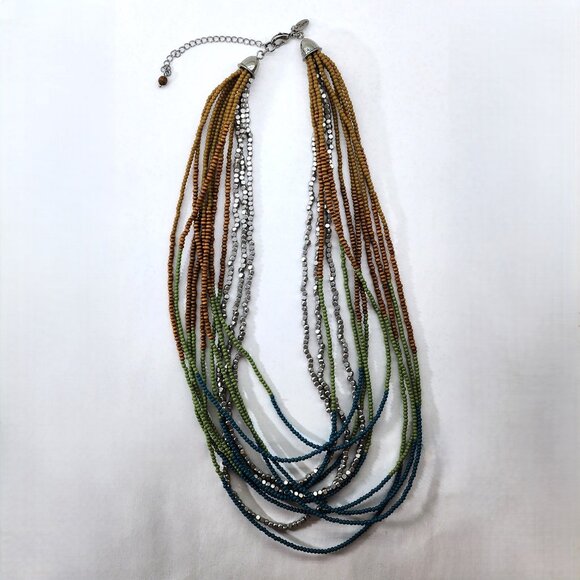 Lia Sophia Beaded Multi Strand Necklace - Picture 2 of 5